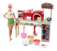 Barbie FHR09 Pizza Chef Doll and Playset, Multicolour