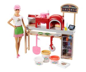 Barbie FHR09 Pizza Chef Doll and Playset, Multicolour