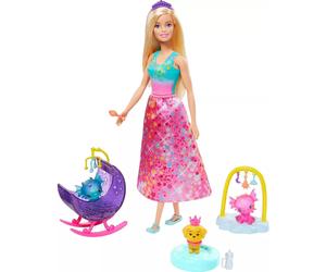 Barbie Figure GJK51 Dreamtopia Dragon Kinder Garden Play Set With Princess