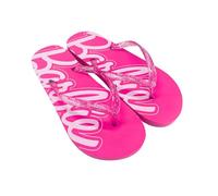 Barbie Flip Flops for Women, Glitter Toe Separator Summer Sandals for Teen Girls and Women, Sizes EU 36 to 41, pink, 8 UK