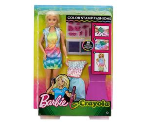 Barbie FRP05/GHH12 Crayola Colour Stamp Fashions Toy Playset