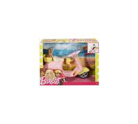 Barbie FRP56 ESTATE Mo-Ped Motorbike for Doll, Pink Scooter, Vehicle, Multi-Colour