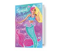 Danilo Promotions Limited Barbie Birthday Card, Birthday Card for All, Birthday Card Barbie, Official Barbie Card,Multi,7x6 inch