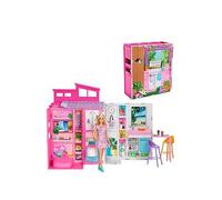 Barbie Getaway Doll House With Barbie Doll, 4 Play Areas And 11 Accessories One Colour
