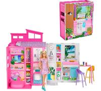 Barbie 65th Anniversary With Furniture And 4 Room Apartment Doll Pink