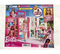 Barbie 65th Anniversary With Furniture And 4 Room Apartment Doll Pink