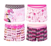 Barbie Girls' Amazon Exclusive Underwear Multipacks with Dreamhouse Advent Calendar Option 2/3t-10, 4-pack Girl Boxer, 4