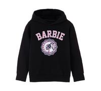 Barbie Girls Hoodie | Black Checked Collegiate Logo Graphic Hooded Sweatshirt | Retro Long Sleeve Fashion Hoody | Graphic Hoodie for Kids | Doll Movie Merchandise Gift for Children & Teens