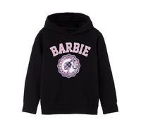 Barbie Girls Black Hoodie | Checked Collegiate Design | Official Merchandise | Comfortable & Stylish Sweatshirt for Fashionable Girls
