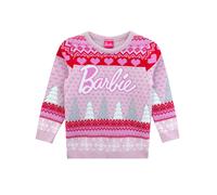 Barbie Girl's Christmas Jumper in Pink | Size: 6-7 Years Barbie Pink 6-7 Years