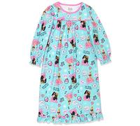 Barbie Girls Flannel Granny Gown Nightgown Pajamas (4, Turquoise)