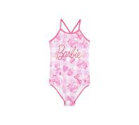 Barbie Girl's Gingham Print One Piece Swimsuit in Pink | Size: 7-8 Years Barbie Pink 7-8 Years