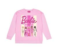 Barbie Girls Jumper, Crew Neck Pink Sweatshirt for Girls 7-8 Years