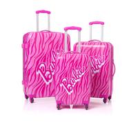 Barbie Suitcase for All Ages | Pink Small, Medium Or Large Options Luggage Bag with Extendable Handle | Doll Logo Hard Cover Carry On Trolley Cabin Case | Fun Travel Accessory Gift for Kids & Adults