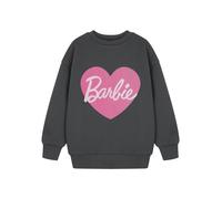 Barbie Girl's Kids Sweatshirt (Girls Charcoal) in Grey | Size: 7-8 Years Barbie Grey 7-8 Years