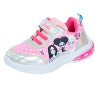 Barbie Girls Light Up Trainers Kids Fashion Doll Easy Touch Fasten Flashing LED Sports Shoes