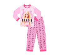 Barbie Girls Official Mattel Long Pink Pyjama Set