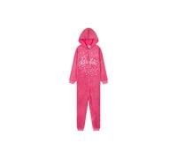 Barbie Girls & Teenagers Fleece Onesie with Hood, Warm Hooded Sleepsuit Cosy Loungewear - Gifts for Girls (Pink, 3-4 Years)