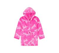 Barbie Girls Pink Fleece Dressing Gown Fleece Hooded Kids Robe