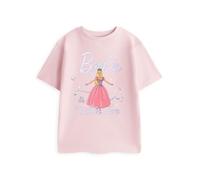 Barbie Girls Pink Graphic Tee | Nutcracker Short Sleeve T-Shirt with Sparkle Character Print | Soft 100% Cotton Crew Neck Kids Everyday Top | Official Movie Merch Gift Idea - 11-12 Years