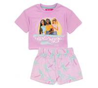 Barbie Girls Pink Short Sleeve Short Leg Pyjama Set - 7-8 Years