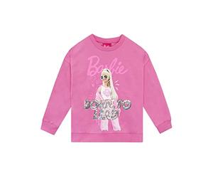 Barbie Girls Sequined Sweatshirt Kids Long Sleeve Jumper Pink 11-12 Years