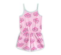 Barbie Girl's Sleeveless Playsuit | Pink | Official Merch | Size: 7-8 Years Barbie Pink 7-8 Years