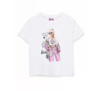Barbie Girls T-Shirt in White | Doodle Sketch Pose Graphic Tee for Kids | Short-Sleeved Retro Fashion Top | Doll Tshirt Movie Merchandise Gift for Children & Graphic Teens