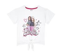 Barbie Girls T-Shirt, Tie Knot T-Shirt, Ages 3 to 10 Years Old (5-6 Years) White