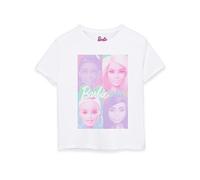 Barbie Girls T-Shirt | White Colour Block Portrait Graphic Tee for Girls | Kids Short-Sleeved Stylish Fashion Top | Retro Doll Tshirt Movie Merchandise Gift for Children & Graphic Teens