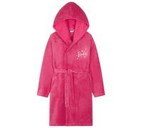 Barbie Girls Teenagers Fleece Dressing Gown with Hood & Pockets, Cosy Robe Fluffy Loungewear Nightwear - Gifts for Girls (Pink, 9-10 Years)