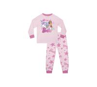 Barbie Girl's Unicorn Pyjamas in Pink | Size: 6-7 Years Barbie Pink 6-7 Years