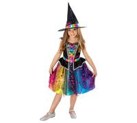 (7-8 Years, Multicoloured) Barbie Girls Witch Costume Dress