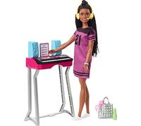 BARBIE MUSIC PLAYSET BROOKLYN RECORDING Studio Doll Included Playset