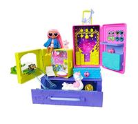 Barbie HDY91 Extra Pets & Minis Travel Playset with 2 Pet Puppies & Exclusive Doll, Pool, Slide, Party Room & Accessories, Toy Gift for Children from 3 Years