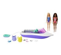 Barbie Hhg60 Mermaid Power Boat Playset And Dolls