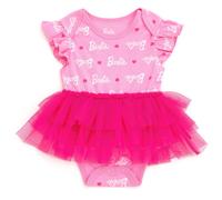 Barbie Infant Baby Girls Bodysuit Tutu Dress Logo Pink 12 Months