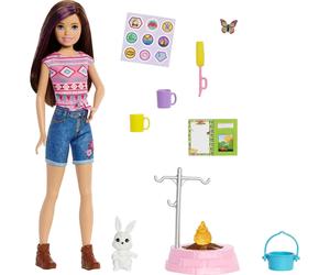 Barbie It Takes Two Camping Playset with 10in Skipper Doll Bunny & Sticker Sheet