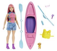 Barbie It Takes Two Camping Playset with Daisy Doll 11.5in Puppy Kayak & Camping