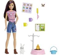 Barbie It Takes Two Camping Playset with Skipper Doll (~10 in), Pet Bunny, Firepit, Sticker Sheet & Camping Accessories, Gift for 3 to 7 Year Olds, HDF71