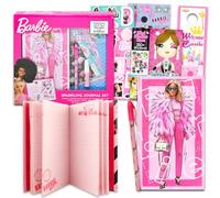 Barbie Journaling Set for Girls - Bundle with Diary with Stickers, Pen, Sequins, Sticker Activity Book, and More for Kids | Barbie Stationery Set for Kids