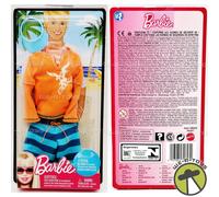 Barbie Ken Fashion Orange Beach Shirt Blue Swim Trunks 2009 Mattel R4267