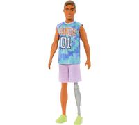 Barbie Ken Fashionistas Doll #212 with Prosthetic Leg Wearing Los Angeles Jersey