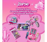 Barbie & Ken Luxury Vehicles and Closet With Extra Accessories Bundle