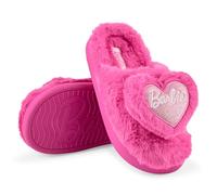 Barbie Ladies Fluffy Indoor Outdoor Soft Plush Slippers, Hot Pink, 2.5/3 UK