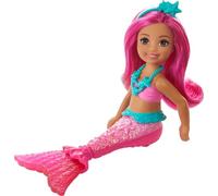 Barbie Dreamtopia Chelsea Mermaid Doll 6.5-Inch With Pink Hair And Tail