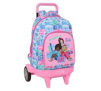 BARBIE - Large Backpack with Wheels, Compact Evolution, Removable, Ideal for Children of Different Ages, Comfortable and Versatile, Quality and Resistance, 33 x 22 x 45 cm