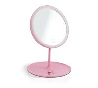 Barbie LED Light Up Makeup Mirror - Dimmable Ring Light, Touch Control, Portable Vanity Mirror, Battery Powered, Free Standing Tabletop Mirror for Bedroom & Travel