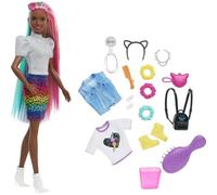 Barbie Leopard Rainbow Hair Doll With Accessories