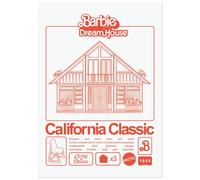 Barbie Limited Edition California Classic Dreamhouse™ A3 Art Print Multi